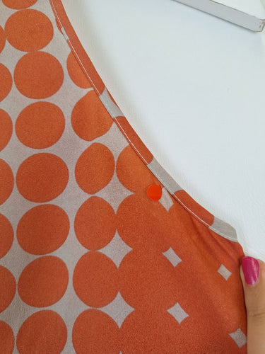 Second-Hand - Cue Funky Polka Dot Sleeveless Top Size 6 - SwapUp