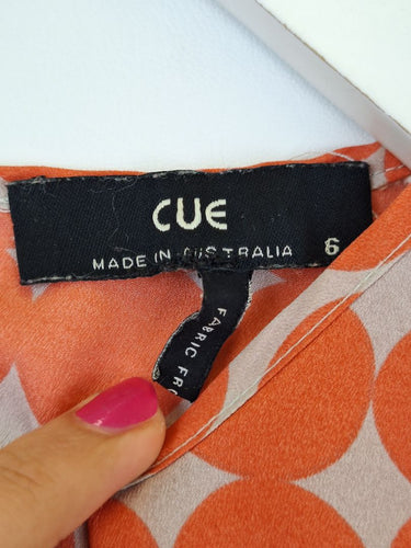 Second-Hand - Cue Funky Polka Dot Sleeveless Top Size 6 - SwapUp