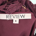 Second-Hand - Review Frilly Lace Berry Sleeveless Top Size 6 - SwapUp