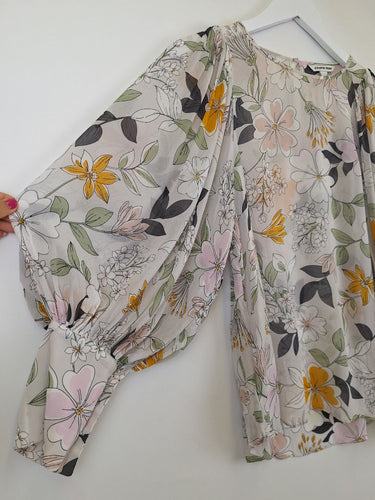 Second-Hand - Country Road Sweet Sheer Floral Blouse Size 6 - SwapUp