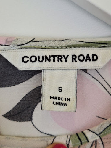 Second-Hand - Country Road Sweet Sheer Floral Blouse Size 6 - SwapUp
