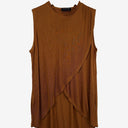 Second-Hand - The Fifth Label Deep Caramel Sleeveless Draped Top Size XS - SwapUp