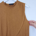 Second-Hand - The Fifth Label Deep Caramel Sleeveless Draped Top Size XS - SwapUp