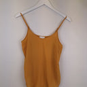 Second-Hand - Witchery Frilly Mustard Floral Blouse Size 6 - SwapUp