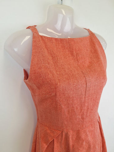 Second-Hand - Oxford Preppy Tailored Linen Blend Mini Dress Size 6 - SwapUp