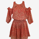 Second-Hand - Seed Frilly Cherry Blossom Cutout Mini Dress Size 6 - SwapUp