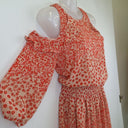 Second-Hand - Seed Frilly Cherry Blossom Cutout Mini Dress Size 6 - SwapUp