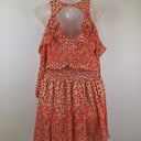 Second-Hand - Seed Frilly Cherry Blossom Cutout Mini Dress Size 6 - SwapUp