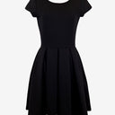 Second-Hand - French Connection Staple Ribbed Black Midi Dress Size 6 - SwapUp