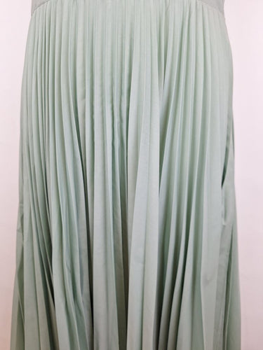 Second-Hand - Oroton Seafoam Pleated Summer Midi Dress Size 12 - SwapUp