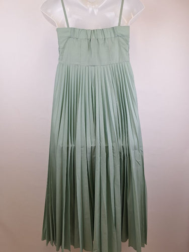 Second-Hand - Oroton Seafoam Pleated Summer Midi Dress Size 12 - SwapUp