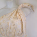 Second-Hand - All About May Cream Broderie Bow Shoulder Dress Size 14 - SwapUp