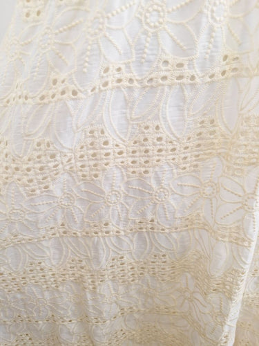 Second-Hand - All About May Cream Broderie Bow Shoulder Dress Size 14 - SwapUp