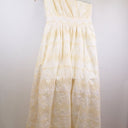 Second-Hand - All About May Cream Broderie Bow Shoulder Dress Size 14 - SwapUp