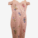 Second-Hand - Karen Millen Blush Lace Floral Embroidered Dress Size 16 - SwapUp