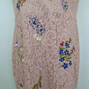 Second-Hand - Karen Millen Blush Lace Floral Embroidered Dress Size 16 - SwapUp