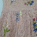 Second-Hand - Karen Millen Blush Lace Floral Embroidered Dress Size 16 - SwapUp
