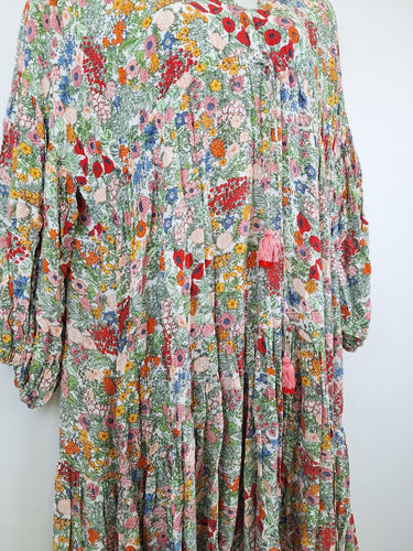 Second-Hand - Bohemian Garden Blooms Midi Dress Size XXXL - SwapUp
