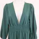 Second-Hand - Atmos & Here Forest Green Deep V Neck Dress Size 20 - SwapUp
