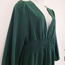 Second-Hand - Atmos & Here Forest Green Deep V Neck Dress Size 20 - SwapUp