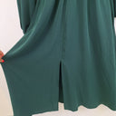 Second-Hand - Atmos & Here Forest Green Deep V Neck Dress Size 20 - SwapUp