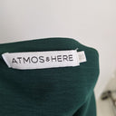 Second-Hand - Atmos & Here Forest Green Deep V Neck Dress Size 20 - SwapUp