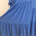 Second-Hand - Bohemian Sapphire Blue Cotton Asymmetrical Dress Size XXL - SwapUp