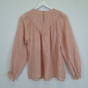 Second-Hand - Arlington Milne Apricot Linen V Panel Blouse Size XS - SwapUp