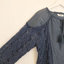 Second-Hand - Binny Muted Navy Lace Blouse Size 8 - SwapUp