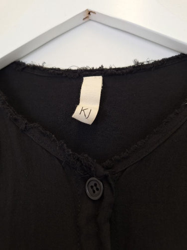 Second-Hand - Assorted Brands Raw Edge Light Cotton Top Size M - SwapUp