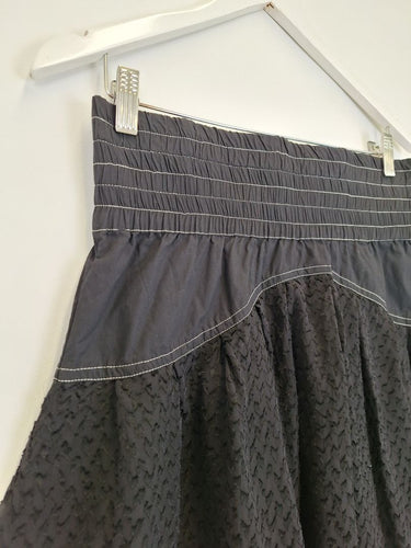 Second-Hand - Cecilie Copenhagen Contrast Stitch Silk Blend Mini Skirt Size S - SwapUp