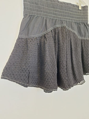 Second-Hand - Cecilie Copenhagen Contrast Stitch Silk Blend Mini Skirt Size S - SwapUp