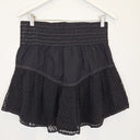 Second-Hand - Cecilie Copenhagen Contrast Stitch Silk Blend Mini Skirt Size S - SwapUp