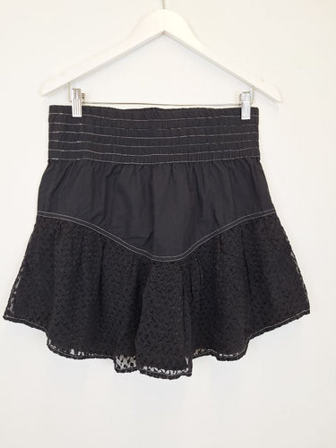 Second-Hand - Cecilie Copenhagen Contrast Stitch Silk Blend Mini Skirt Size S - SwapUp