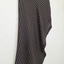 Second-Hand - Christopher Esber Navy Woven Asymmetrical Maxi Skirt Size 12 - SwapUp
