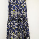 Second-Hand - Marcs Silk Blue Moth Midi Dress Size 8 - SwapUp