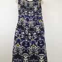 Second-Hand - Marcs Silk Blue Moth Midi Dress Size 8 - SwapUp
