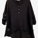 Second-Hand - Bohemiana Relaxed Drop Shoulder Linen Shirt Size S - SwapUp