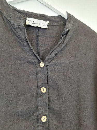 Second-Hand - Bohemiana Relaxed Drop Shoulder Linen Shirt Size S - SwapUp