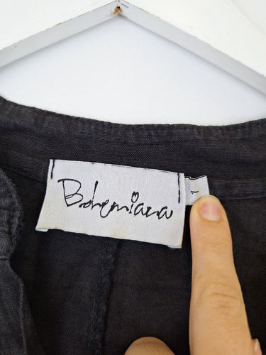 Second-Hand - Bohemiana Relaxed Drop Shoulder Linen Shirt Size S - SwapUp