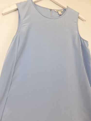 Second-Hand - Country Road Soft Cornflower Silk Tank Top Size 6 - SwapUp