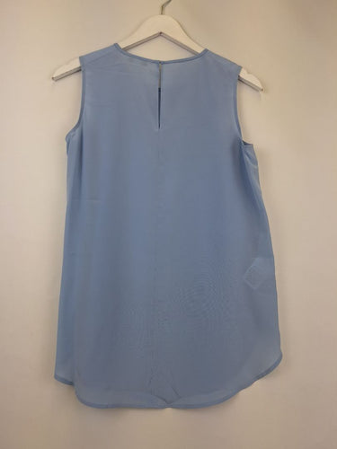 Second-Hand - Country Road Soft Cornflower Silk Tank Top Size 6 - SwapUp