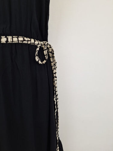 Second-Hand - Coconut Milk Funky Trim Tie Waist Maxi Dress Size S - SwapUp