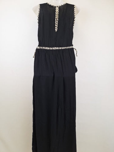 Second-Hand - Coconut Milk Funky Trim Tie Waist Maxi Dress Size S - SwapUp