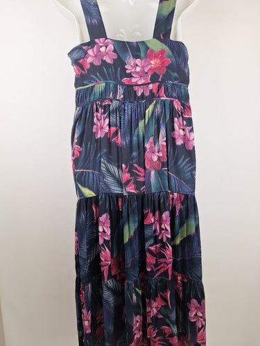 Second-Hand - Witchery Twilight Frangipani Tiered Maxi Dress Size 16 - SwapUp