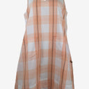 Second-Hand - Binny Apricot Galloping Plaid Shift Mini Dress Size 12 - SwapUp