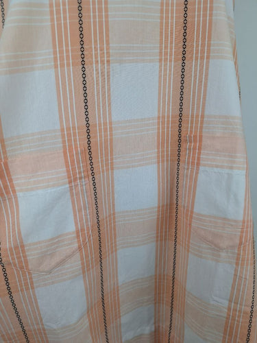 Second-Hand - Binny Apricot Galloping Plaid Shift Mini Dress Size 12 - SwapUp