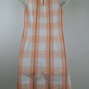 Second-Hand - Binny Apricot Galloping Plaid Shift Mini Dress Size 12 - SwapUp