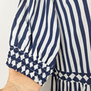 Second-Hand - Threadz Harlequin Stripe Tier Dress Midi Dress Size M - SwapUp