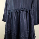 Second-Hand - Alessandra 'Wet Look' Midnight Midi Dress Size M - SwapUp